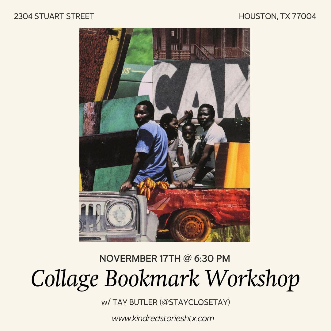IRL Collage Bookmark Workshop with Tay Butler - November 17 at 6:30 PM