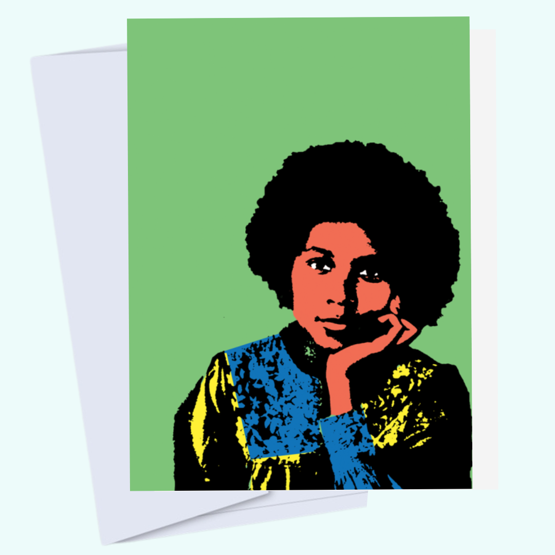 bell hooks - Iconic Black Author Art Card, Book Lovers