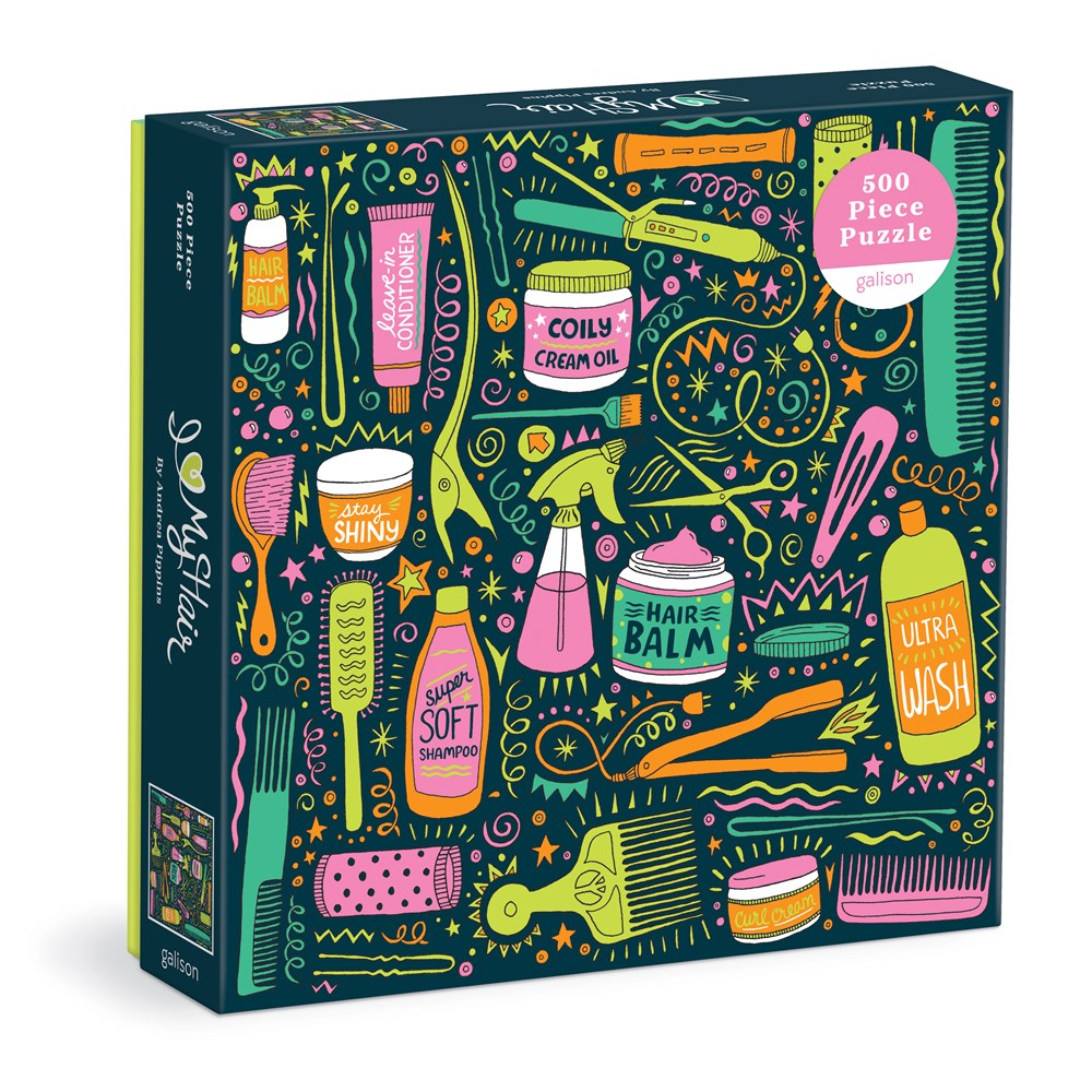 Andrea Pippins I Love My Hair Tools: 500 Piece Puzzle by Andrea Pippins