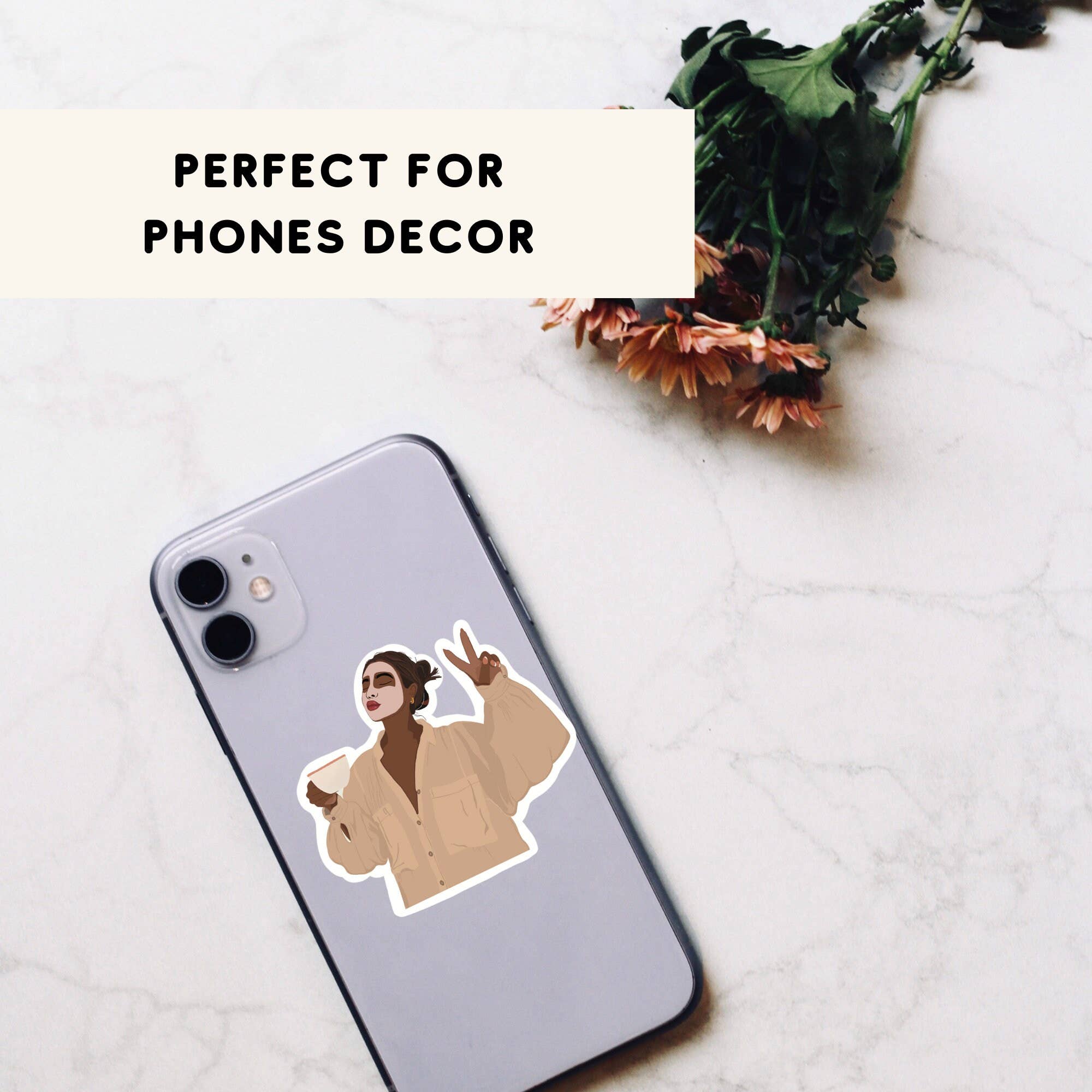 Self Care Woman Sticker, Black Woman Sticker