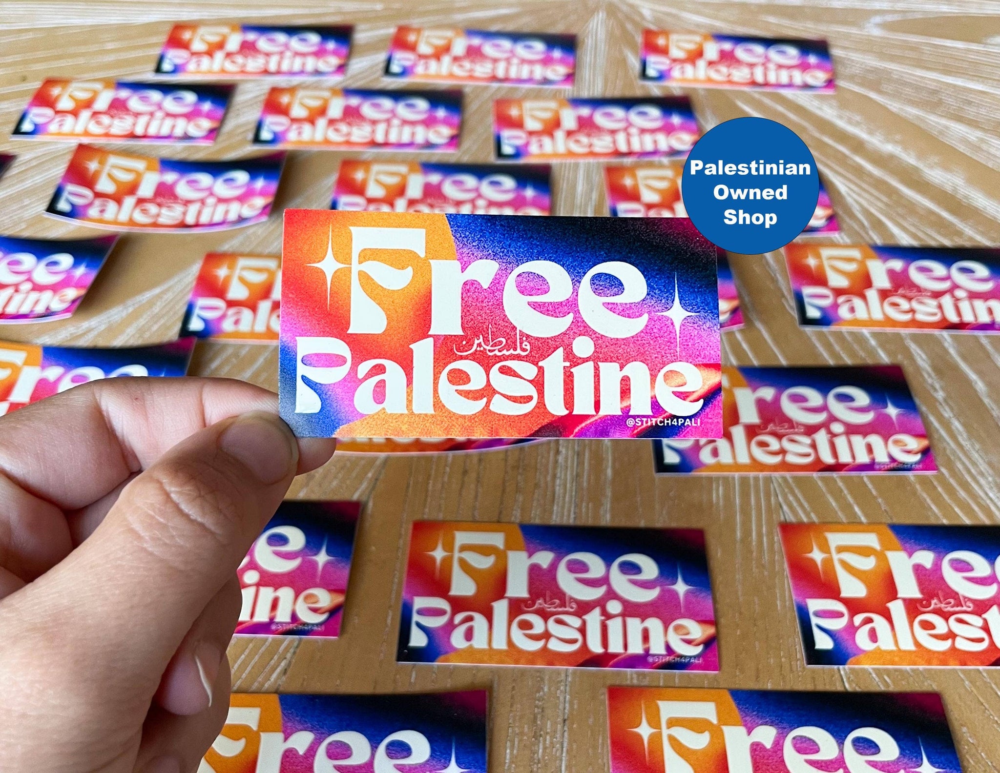 Trendy Free Palestine Sticker weatherproof high quality sticker for laptops and water bottle Pink Falastin Sticker Palestinian owned Shop