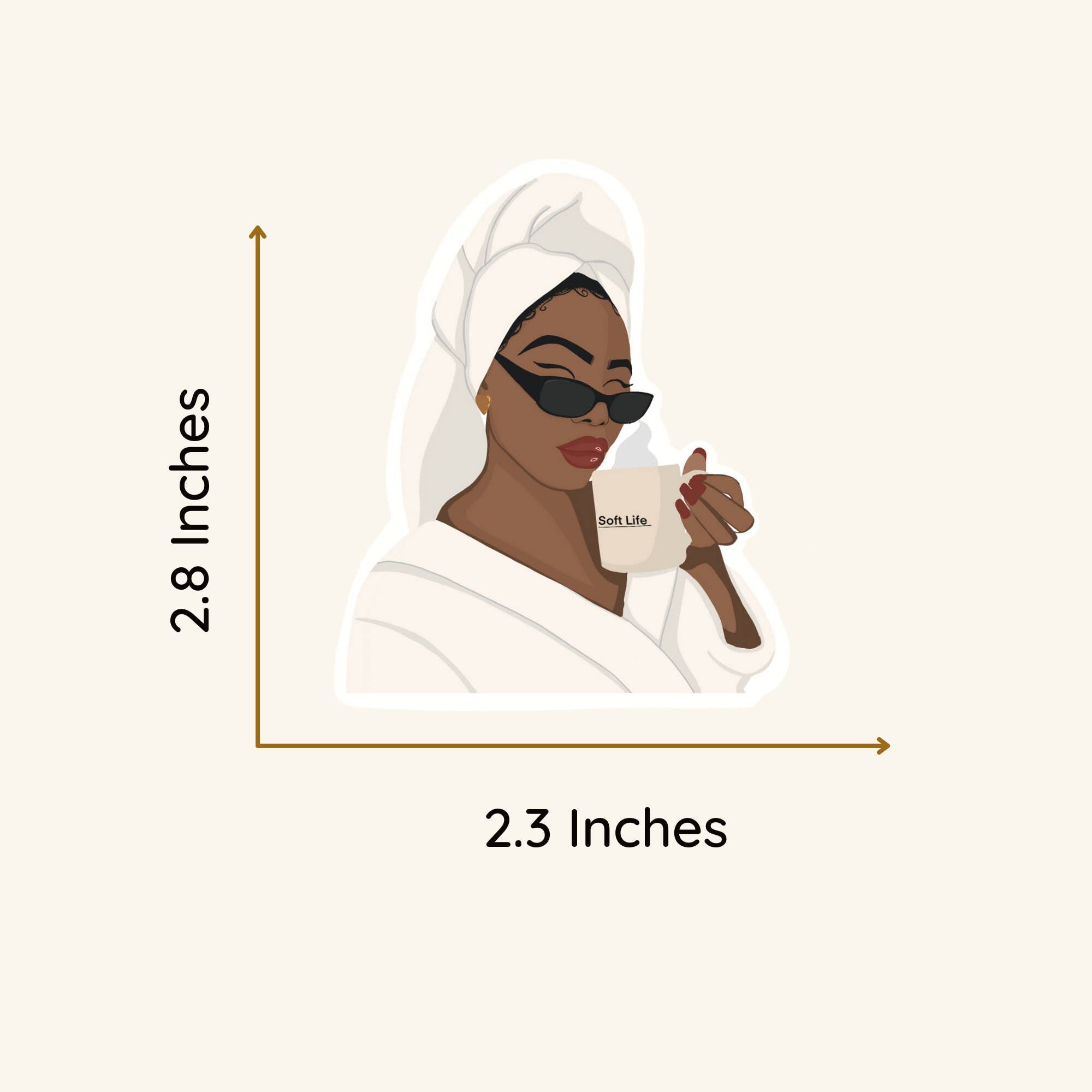Soft Life Sticker, Black Woman Sticker, Black Girl Sticker