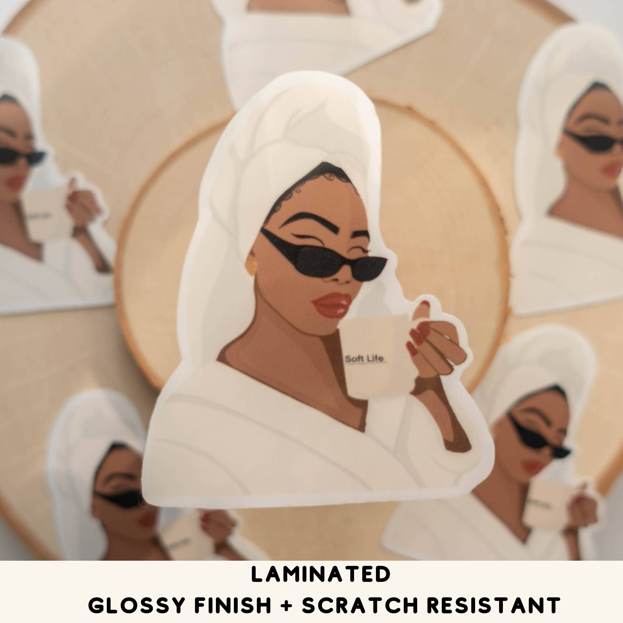 Soft Life Sticker, Black Woman Sticker, Black Girl Sticker
