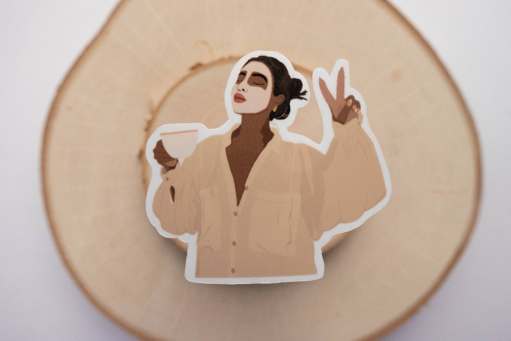 Self Care Woman Sticker, Black Woman Sticker