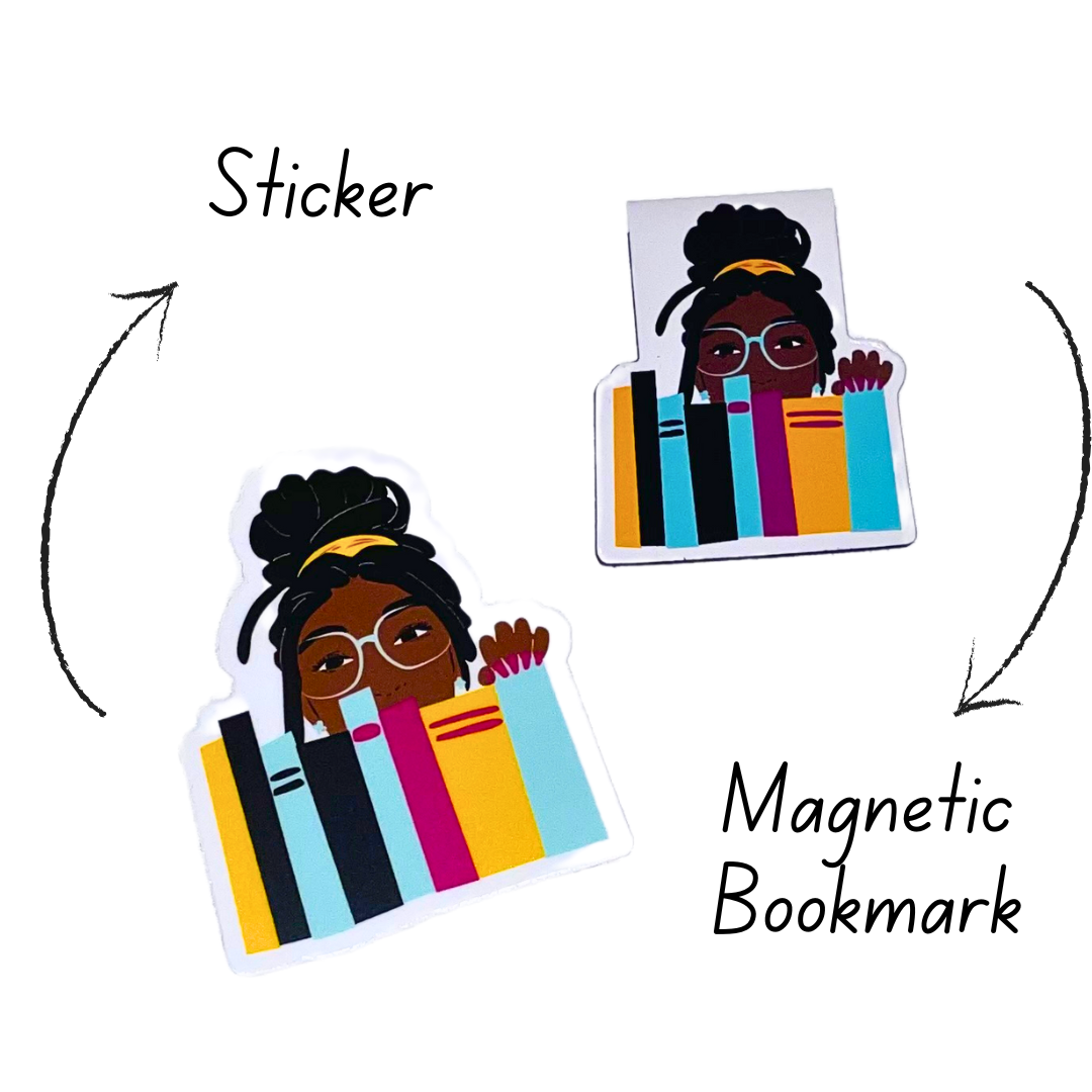 My Bookshelf Stickers | Black Girl Book Lover | Bookish