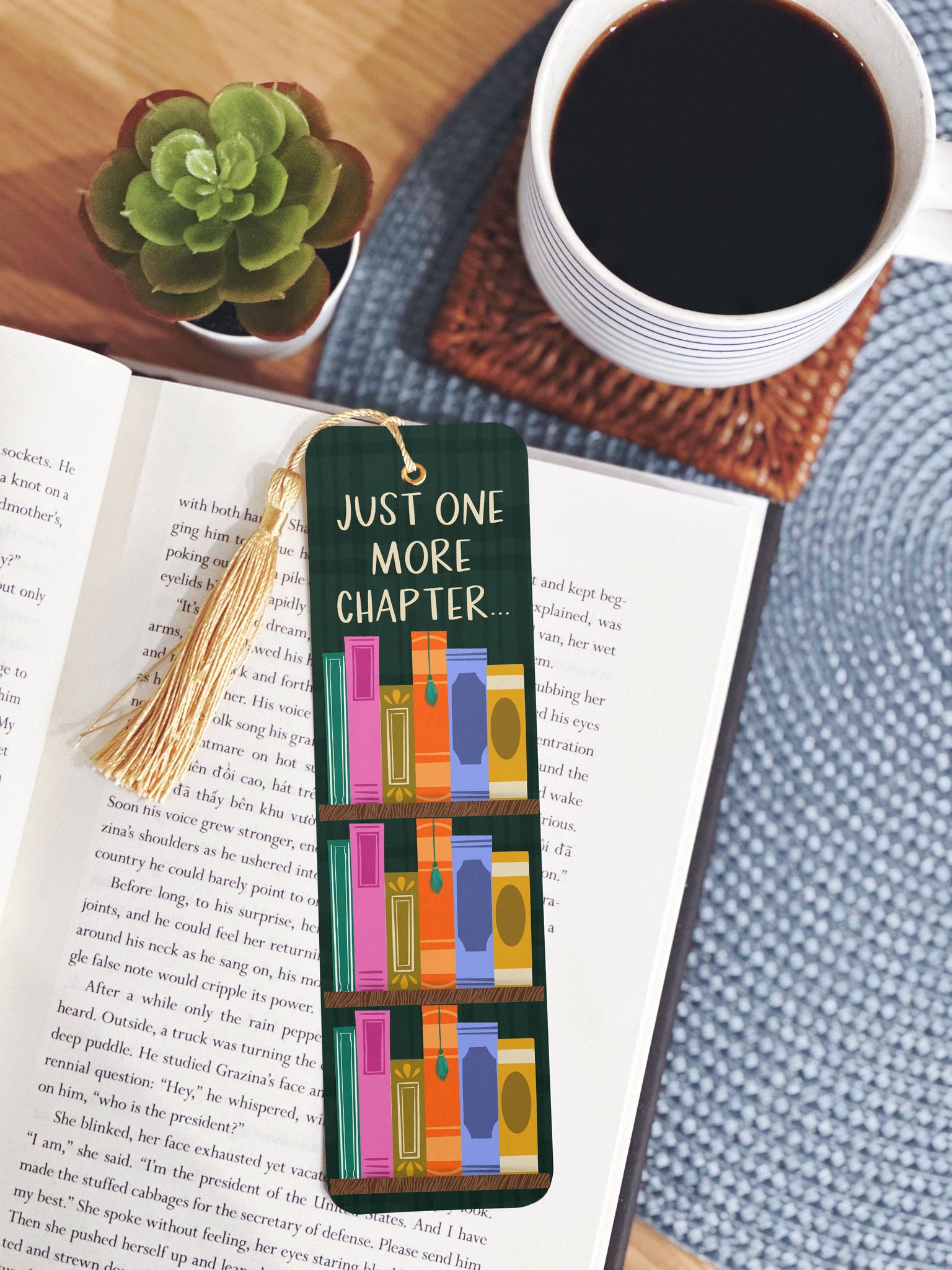 One More Chapter Bookmark with Tassel