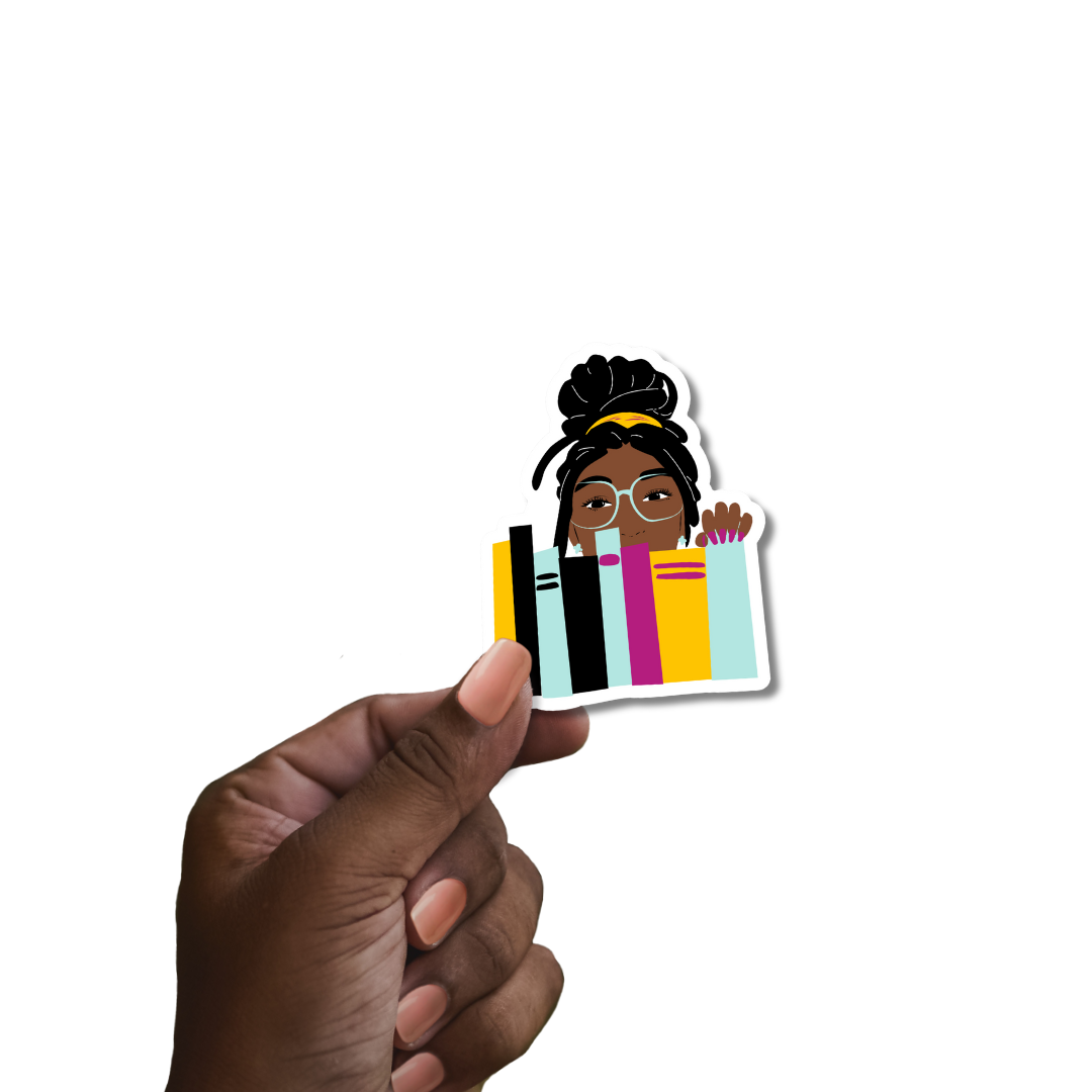 My Bookshelf Stickers | Black Girl Book Lover | Bookish