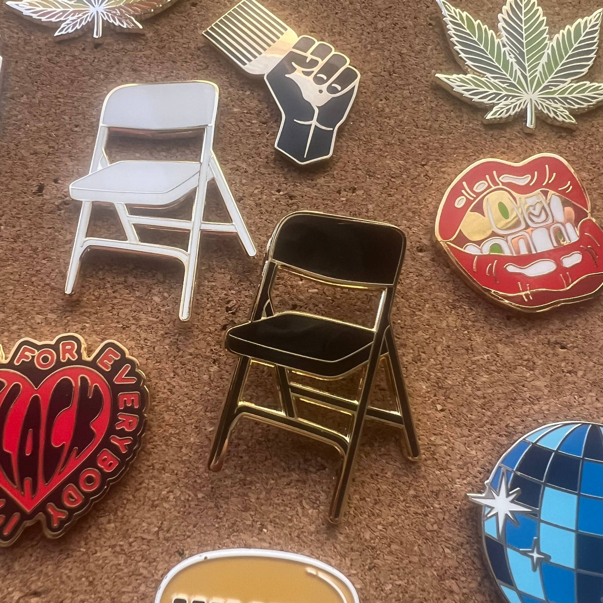 Folding Chair Enamel Pin