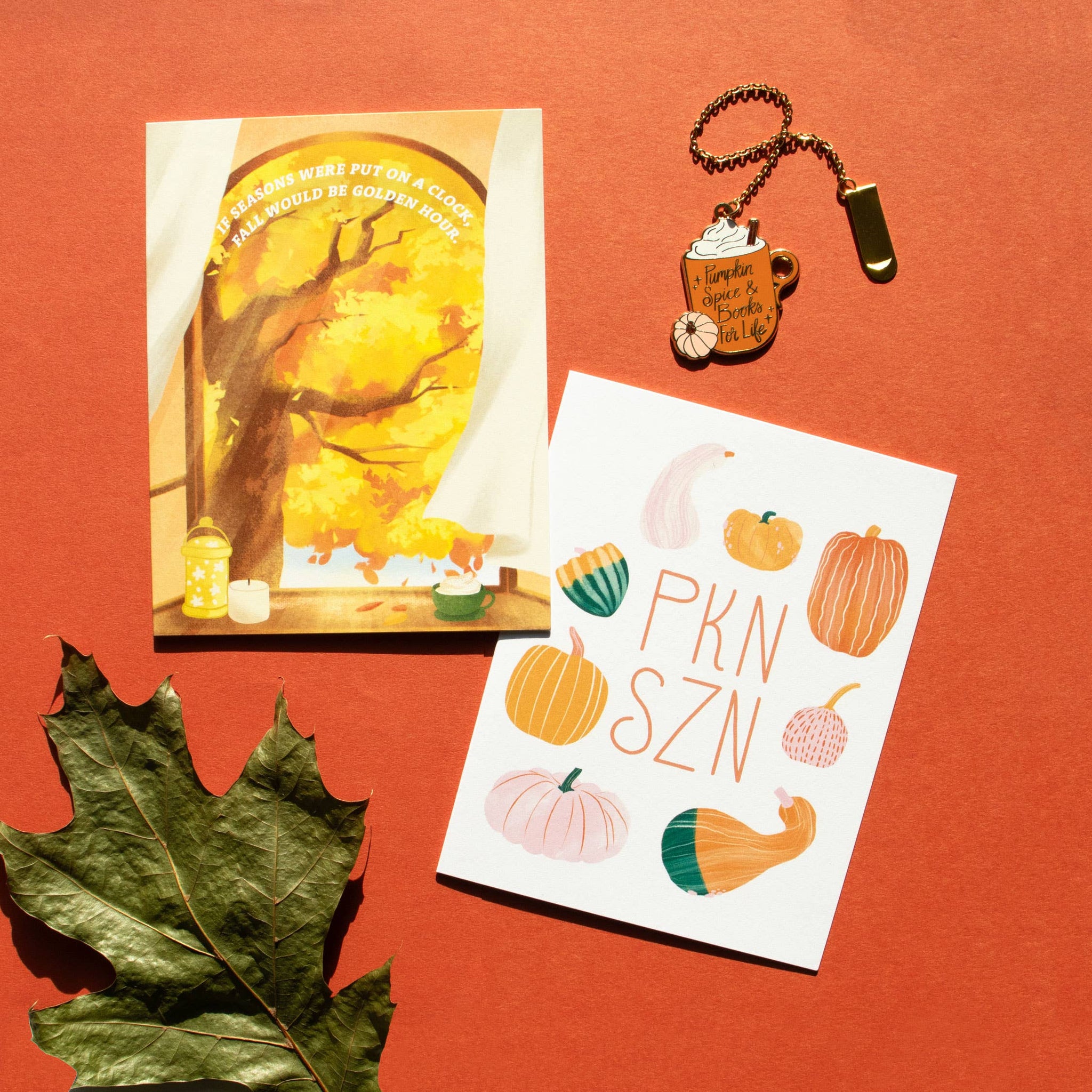 Pumpkin Spice Latte Enamel Bookmark