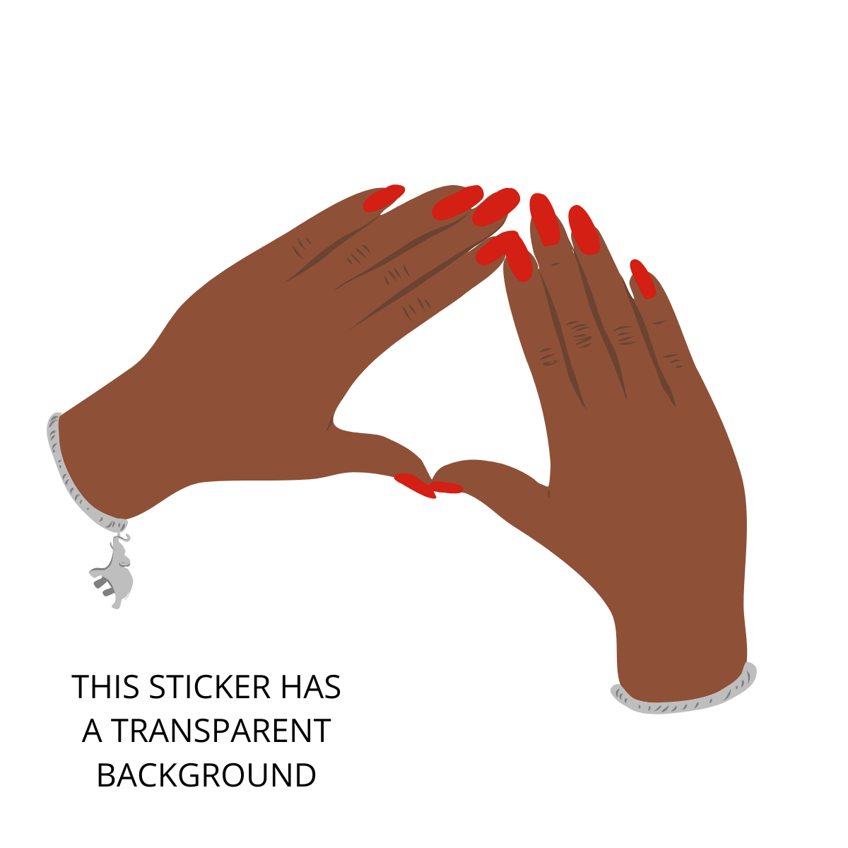 Crimson Elephant Clear Stickers | Delta Sigma Theta