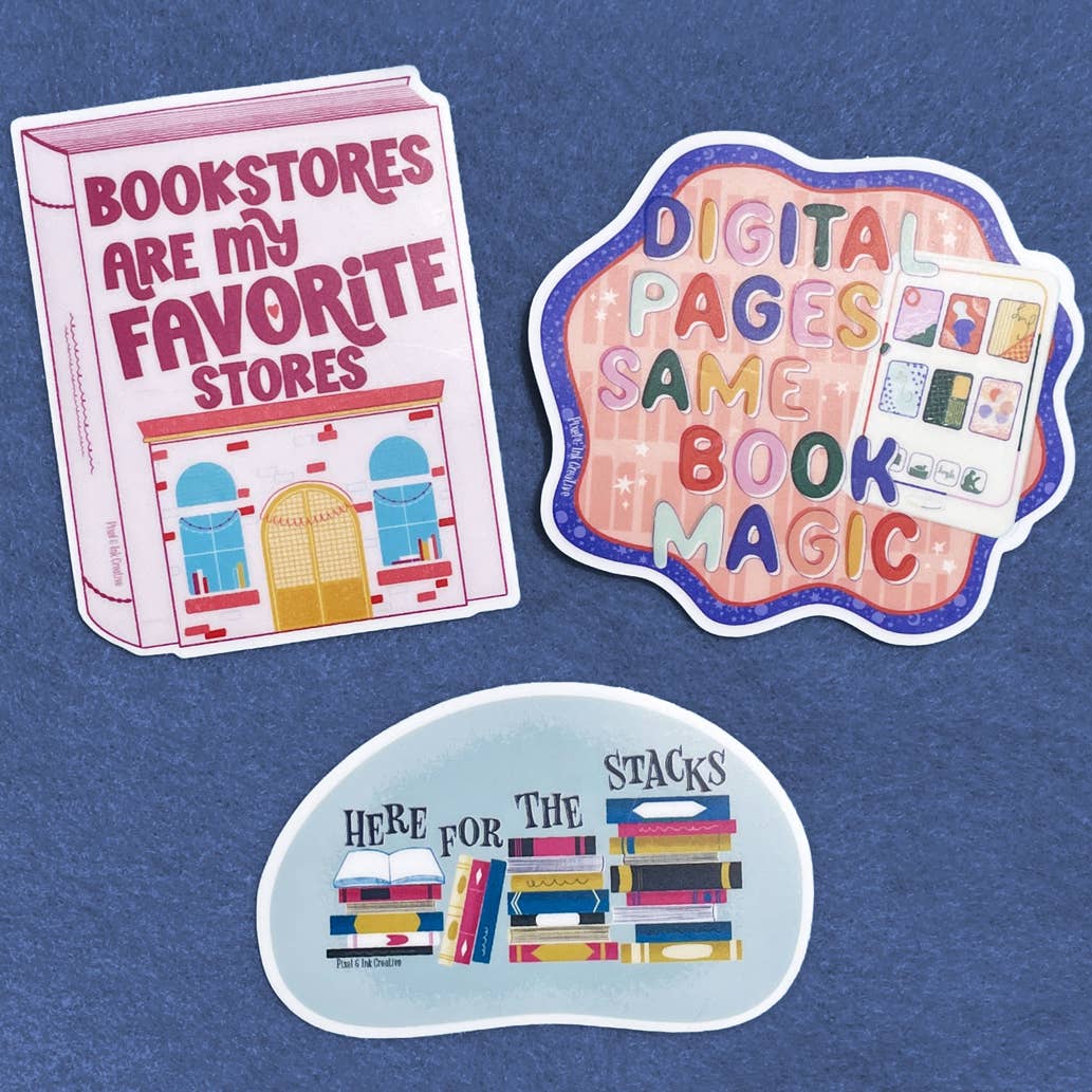 Bookstores Are My Favorite Stores Sticker