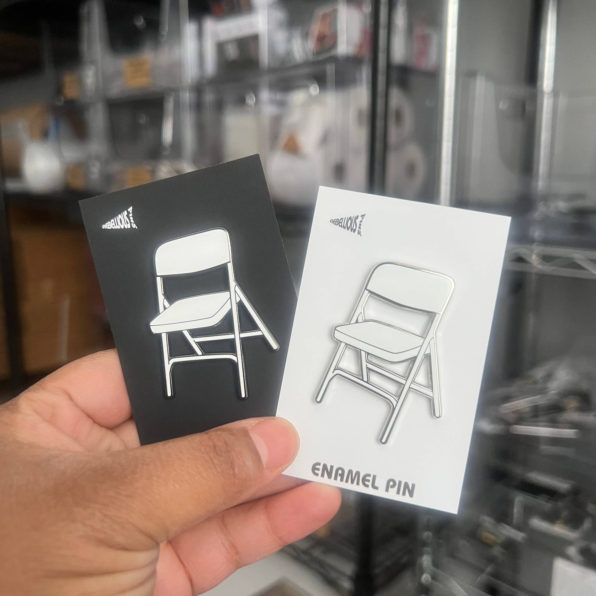 Folding Chair Enamel Pin