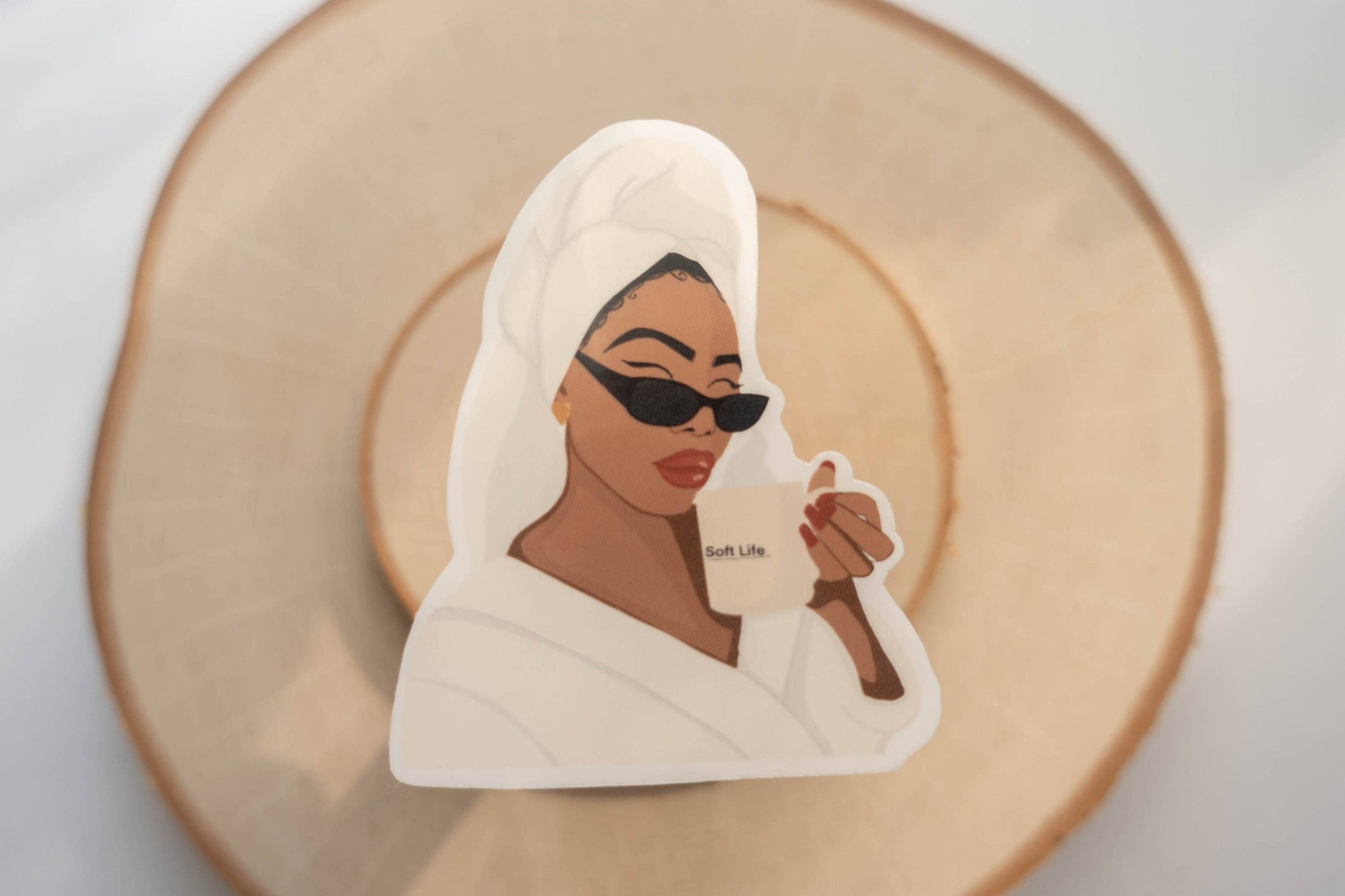 Soft Life Sticker, Black Woman Sticker, Black Girl Sticker