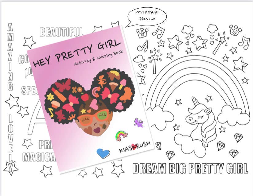 "Hey Pretty Girl" Coloring/Activity Book