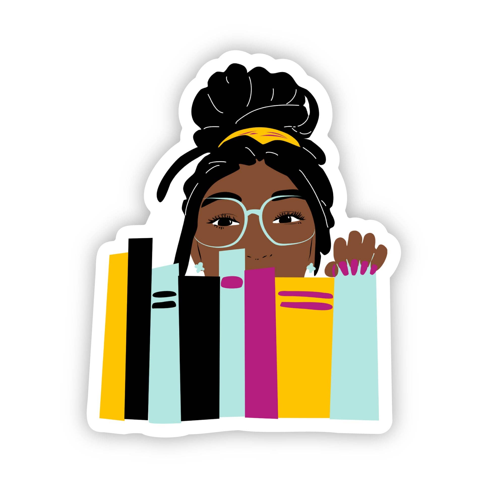 My Bookshelf Stickers | Black Girl Book Lover | Bookish