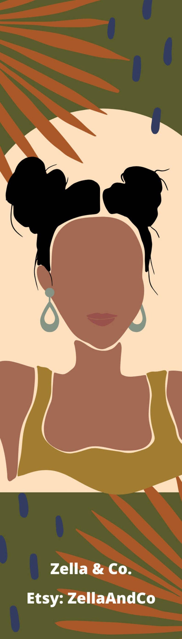 African American Woman Bookmark