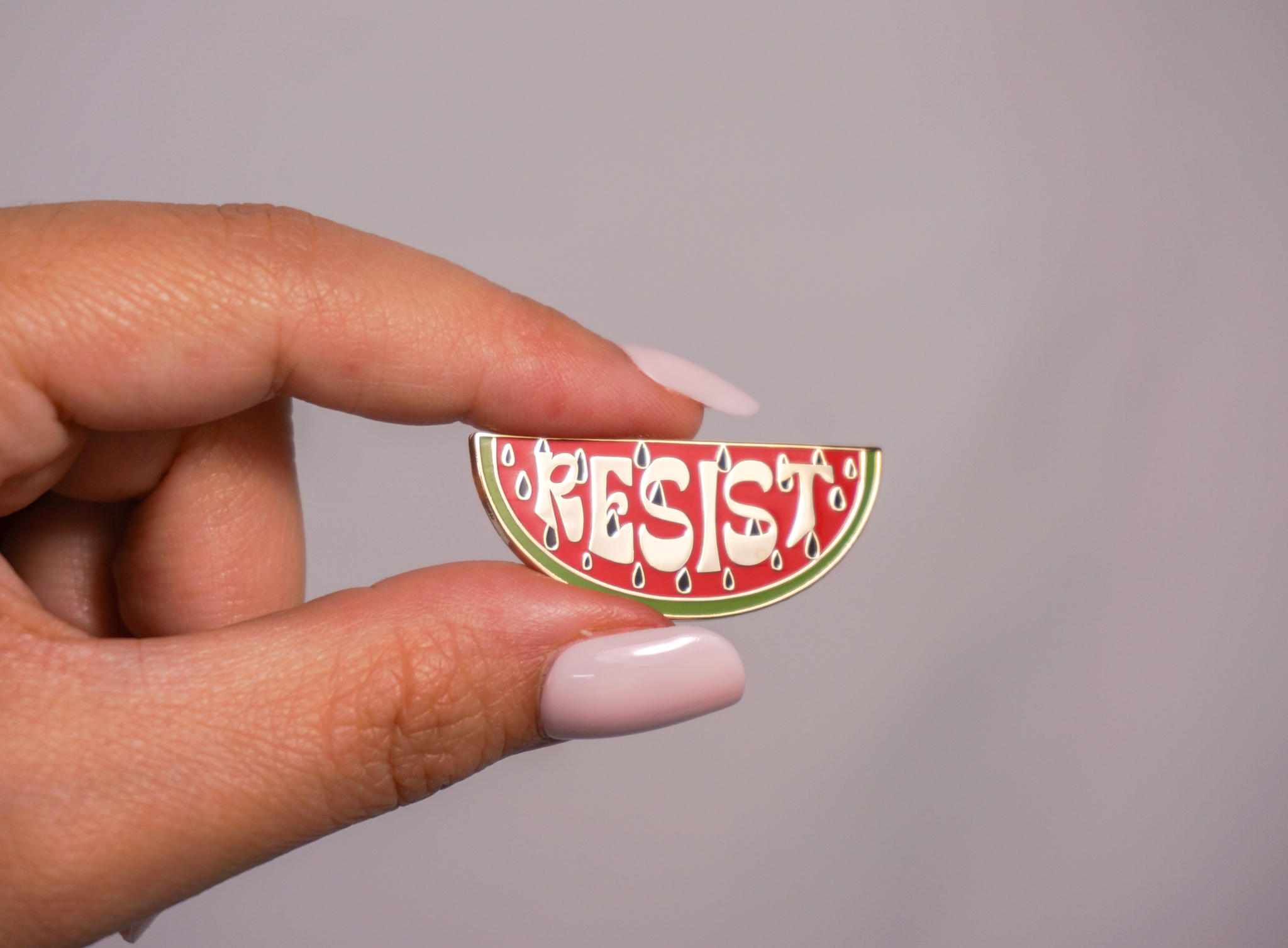 Resist Watermelon Enamel Pin for Palestinian Solidarity