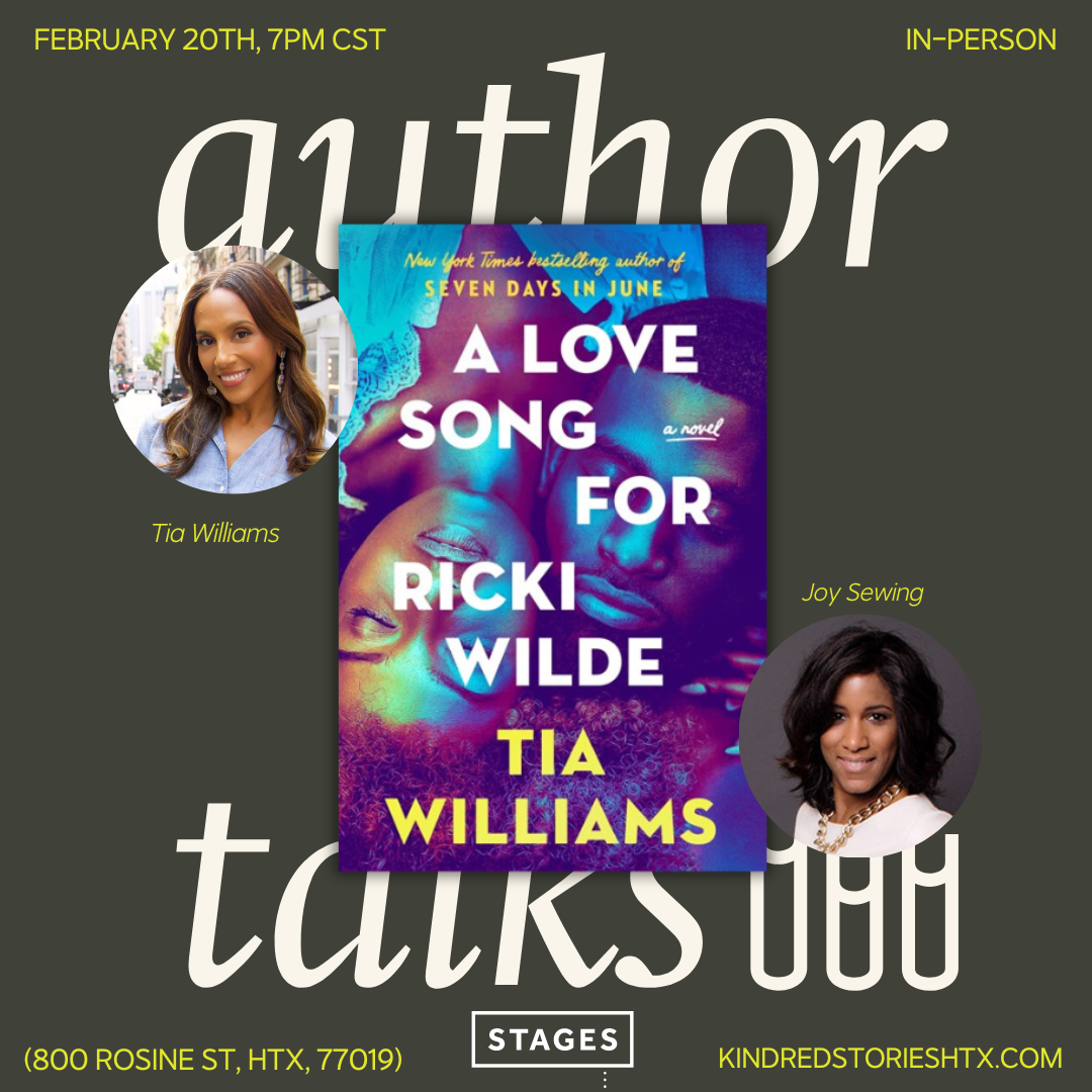 IRL Author Talk: A Love Song for Ricki Wilde with Tia Williams - February 20 @7 PM