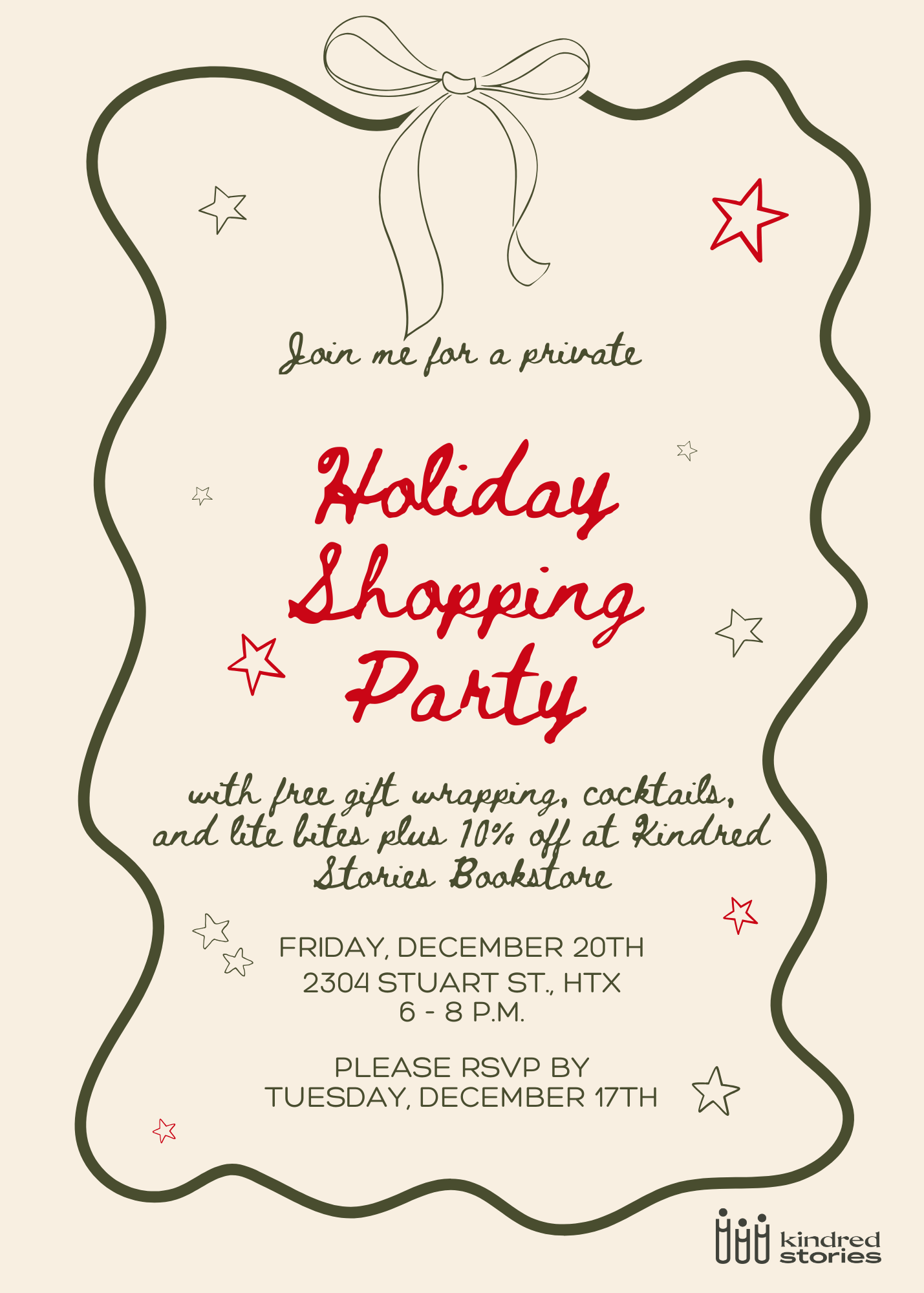 Desrye's Holiday Shopping Party - Friday, December 20, 2024