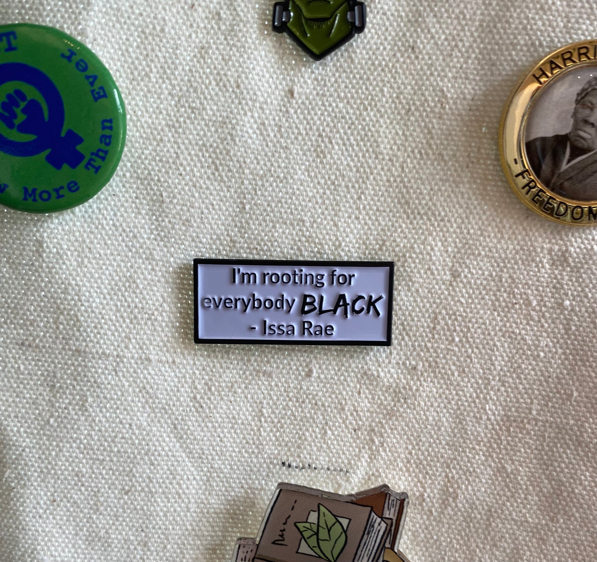 I'm Rooting for Everybody Black Lapel Pin