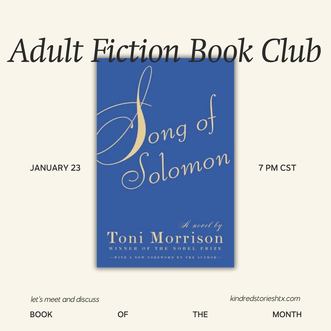 JANUARY 2025: Adult Fiction Book Club - January 23 @ 7PM