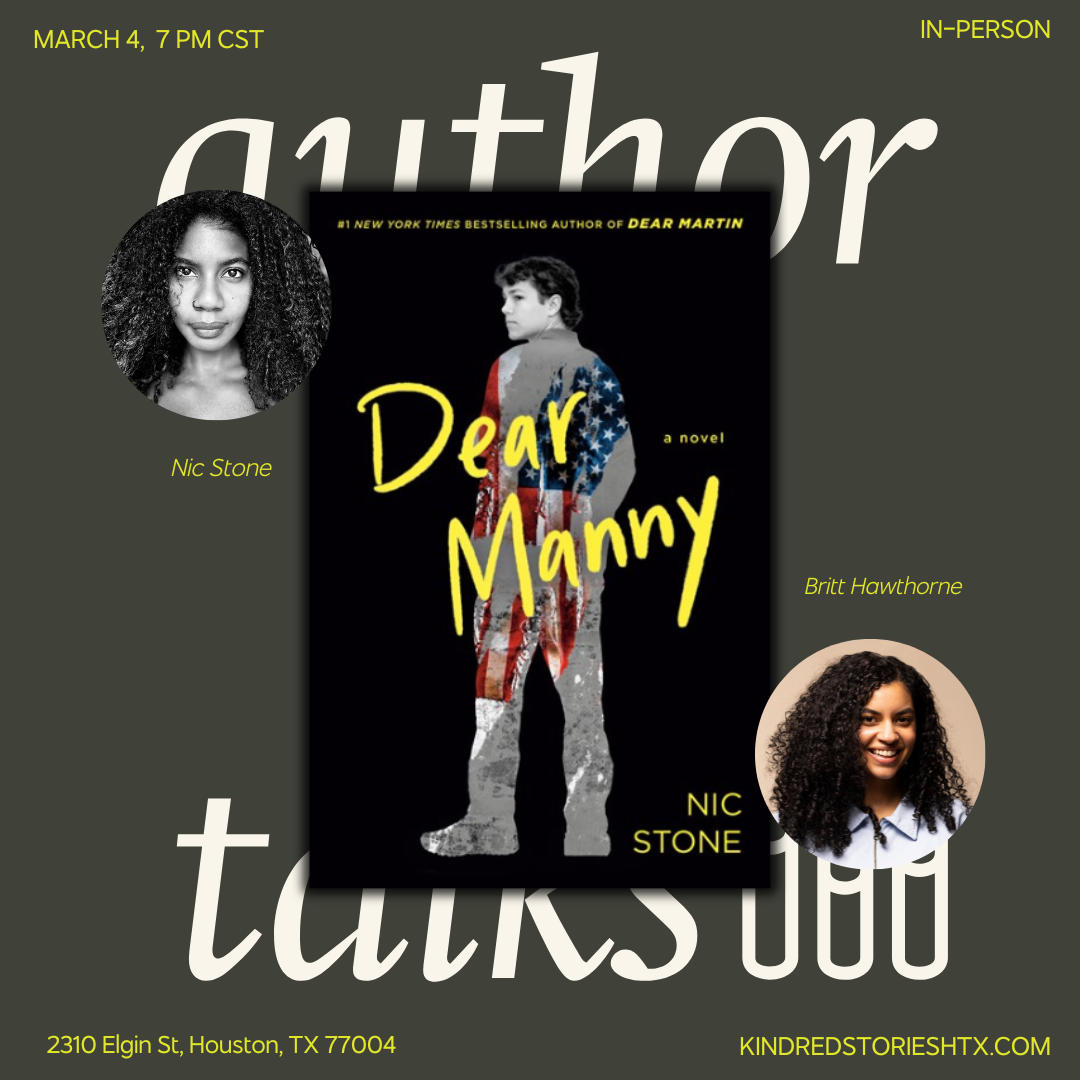 IRL AUTHOR TALK: Dear Manny with Nic Stone - March 4 @ 7 PM