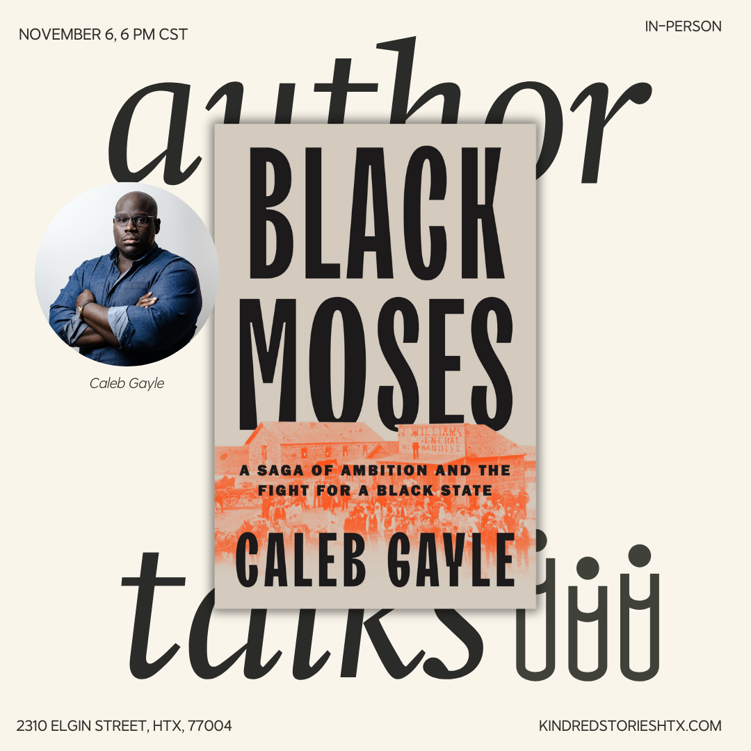 IRL AUTHOR TALK: Black Moses with Caleb Gayle - November 6 @ 6PM