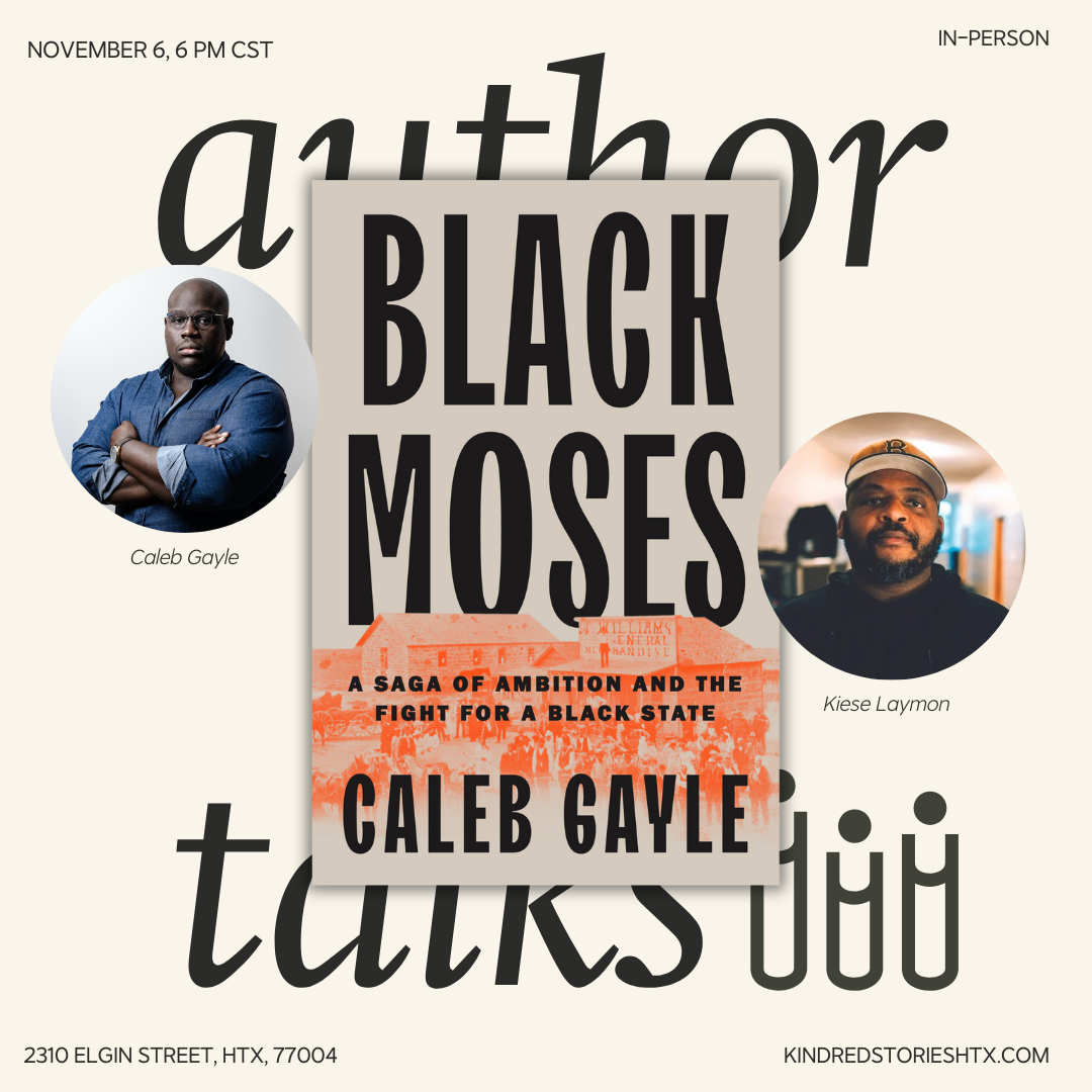 IRL AUTHOR TALK: Black Moses with Caleb Gayle - November 6 @ 6PM
