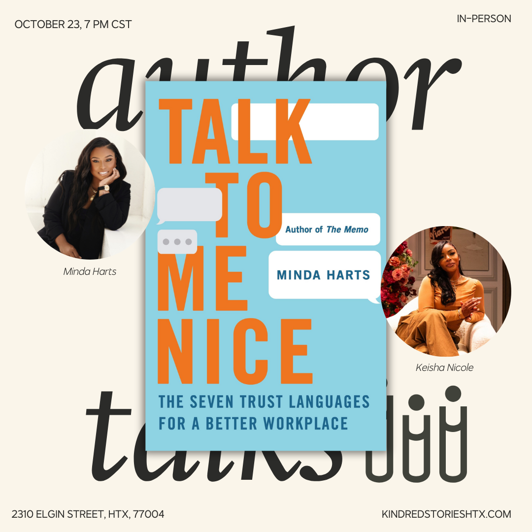 IRL AUTHOR TALK: Talk To Me Nice with Minda Harts - October 23 @ 7PM