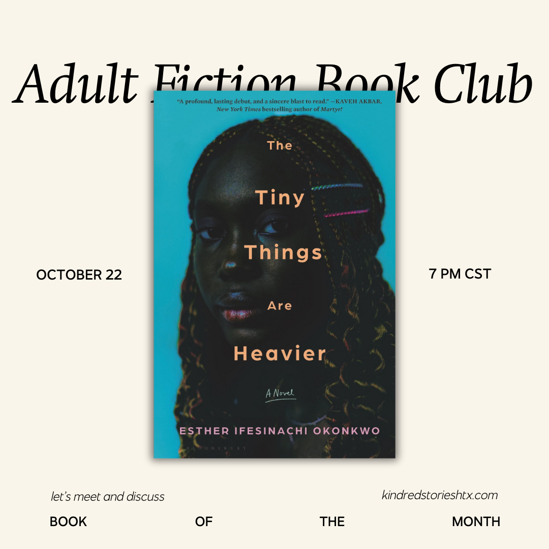 OCTOBER 2025: Fiction Book Club - October 22 @ 7PM