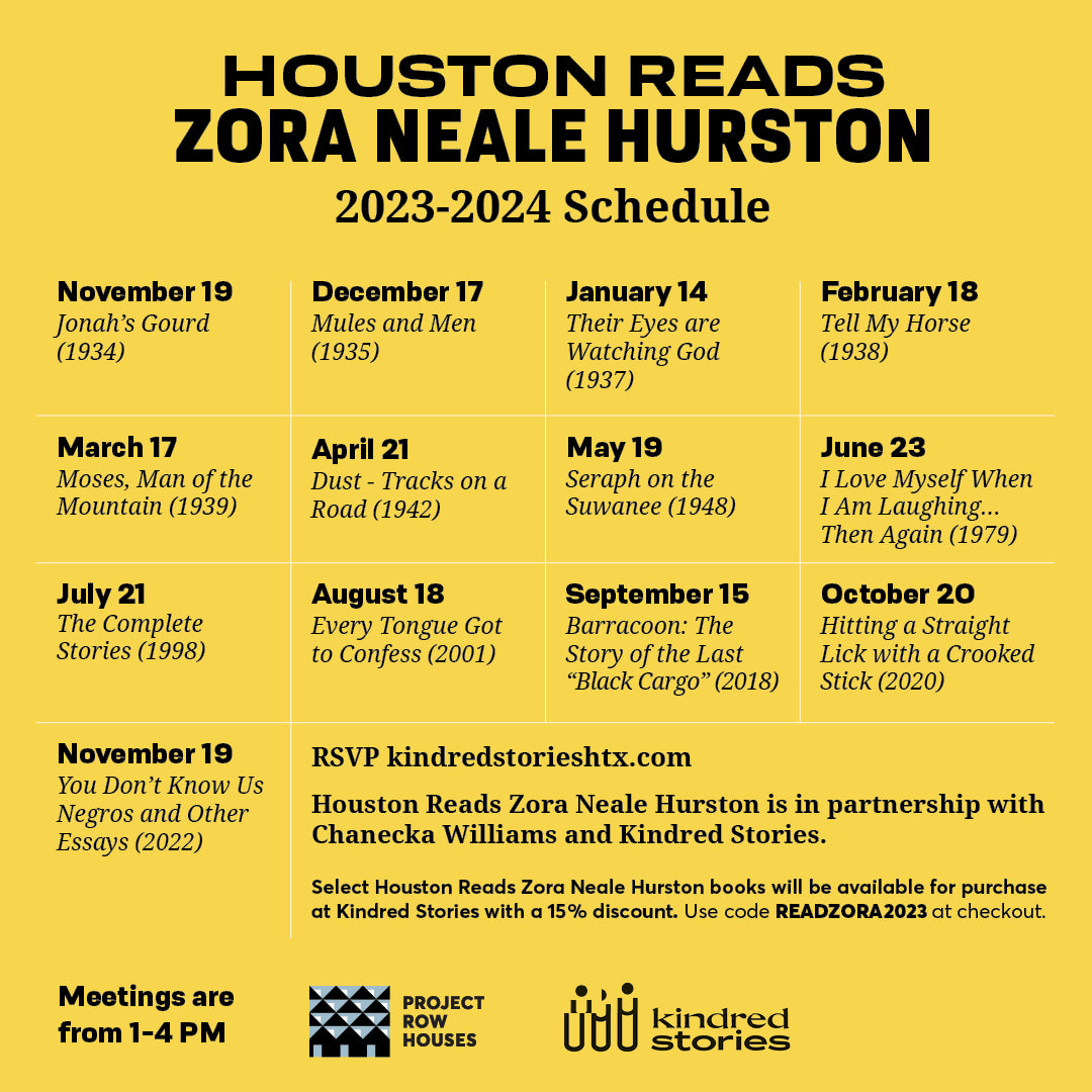 Houston Reads Zora Neale Hurston by Project Row Houses, Chanecka, & Kindred Stories