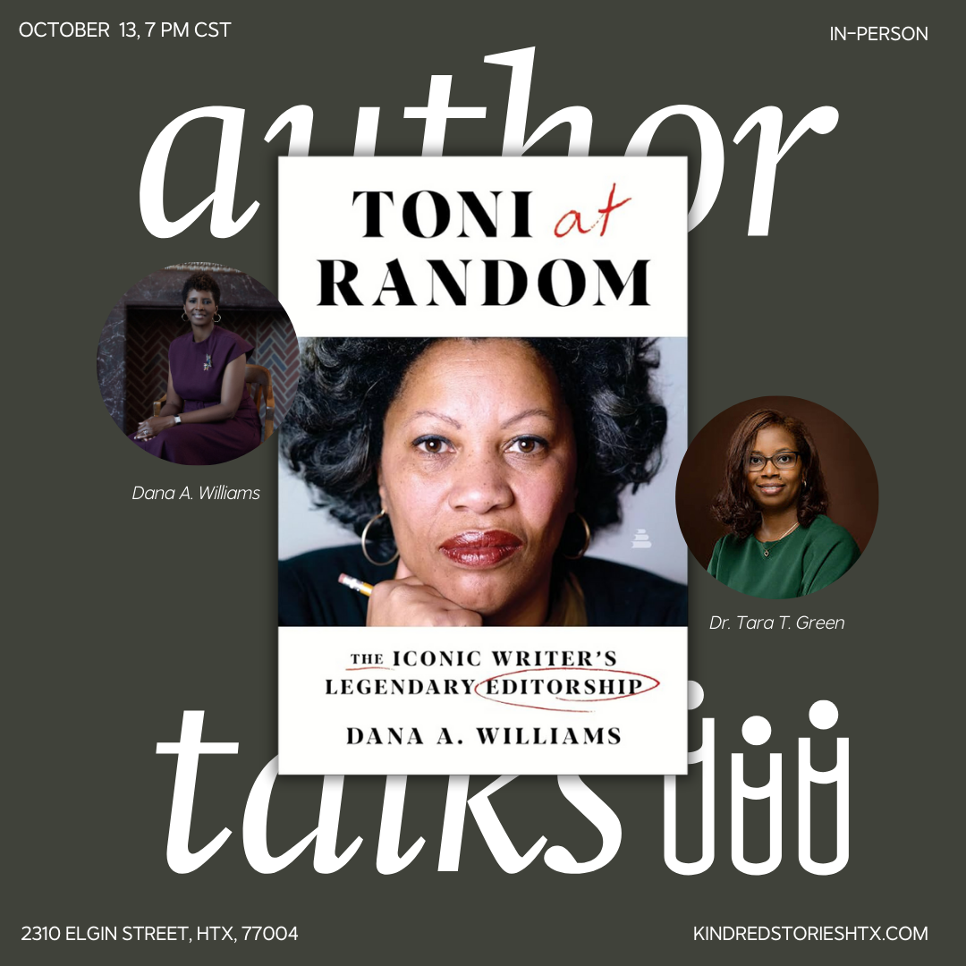 IRL AUTHOR TALK: Toni At Random with Dana A. Williams - October 13 @ 7PM