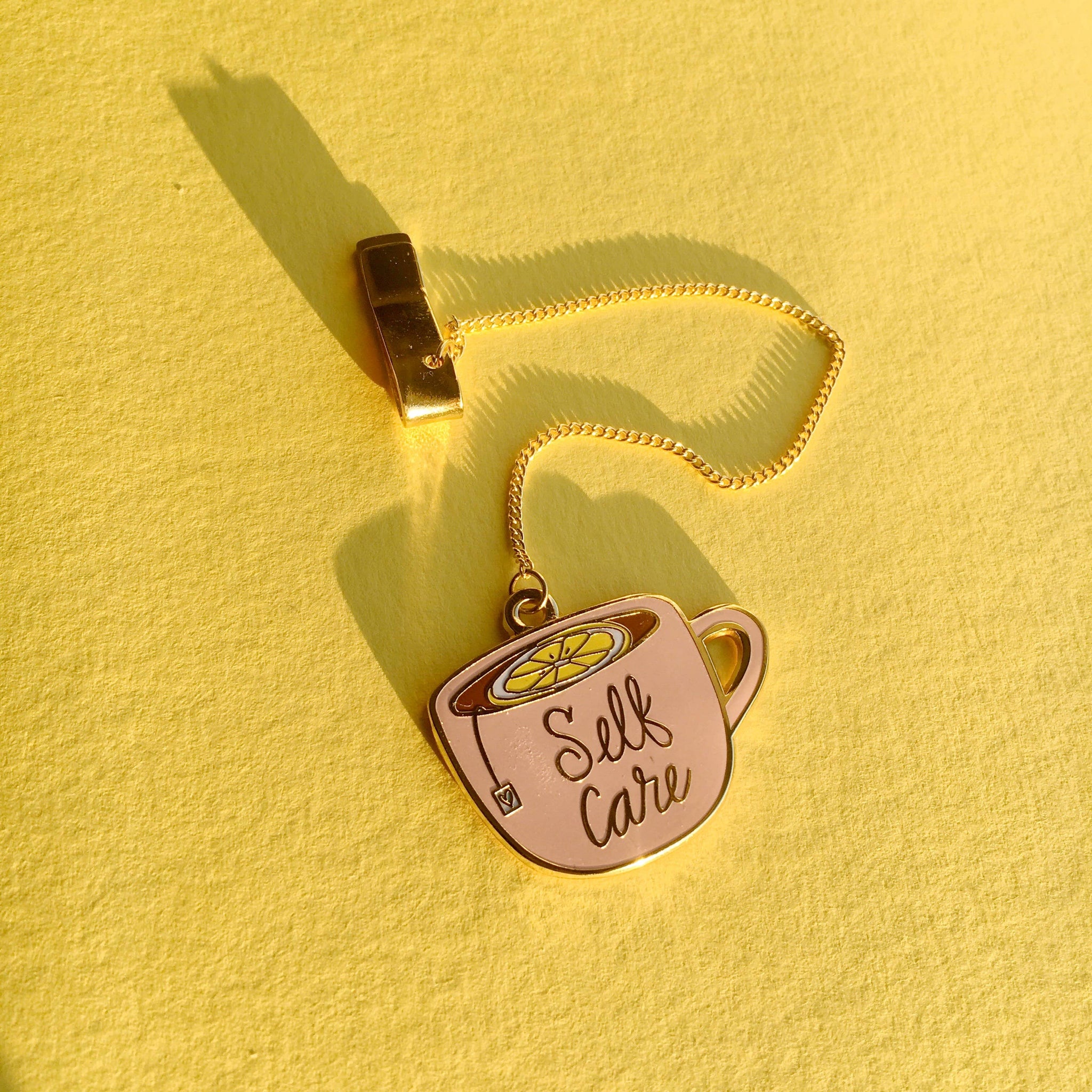 Self Care Mug Enamel Bookmark