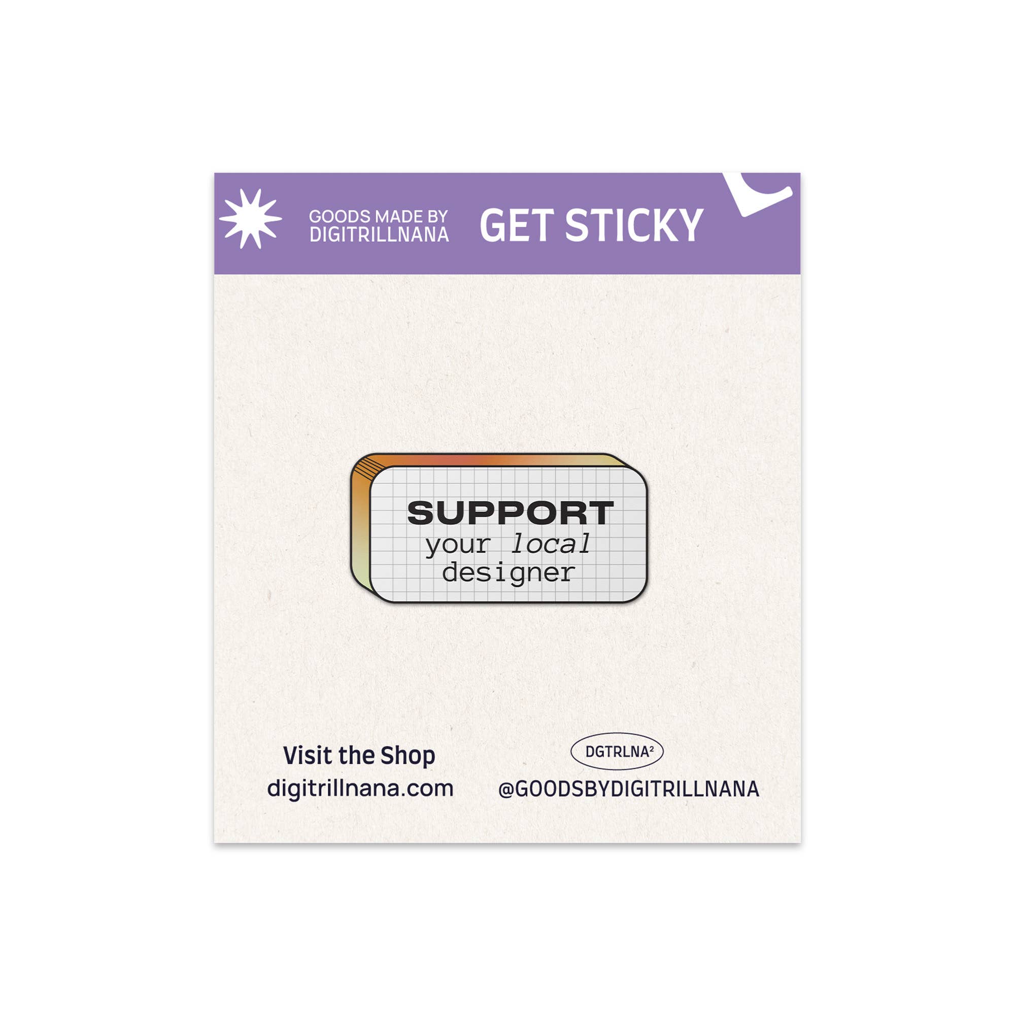 Support Local Designers Sticker