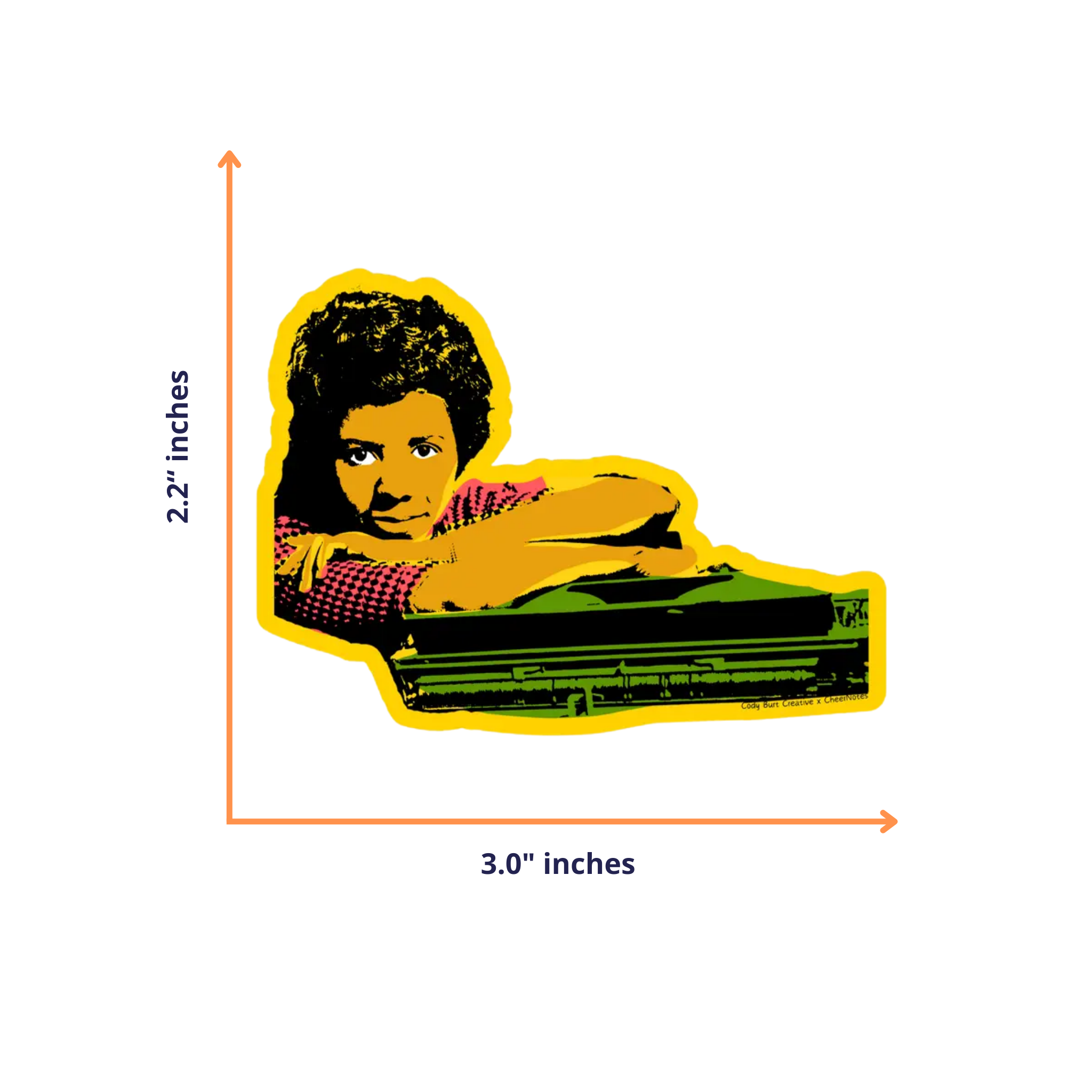 Lorraine Hansberry Stickers | Black Literary Icon | Writer