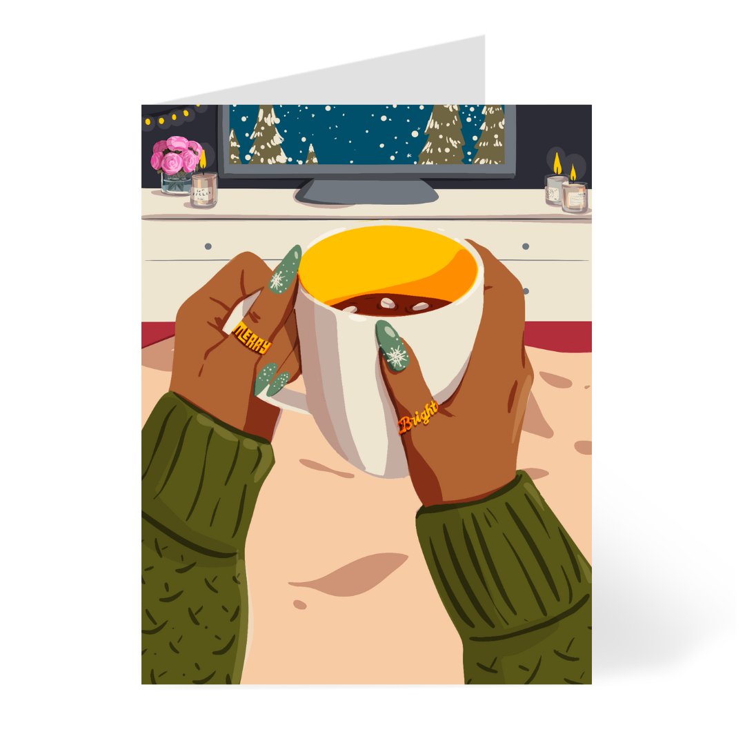 Cozy, Merry and Bright - Christmas Holiday Card