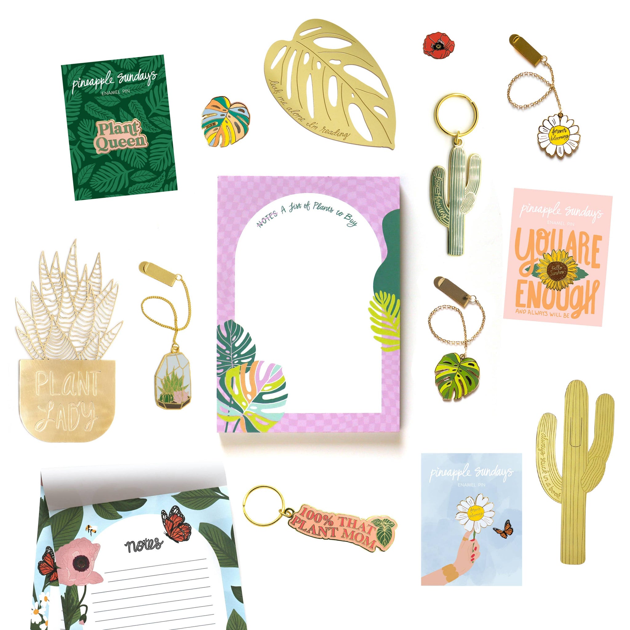 Monstera Enamel Bookmark