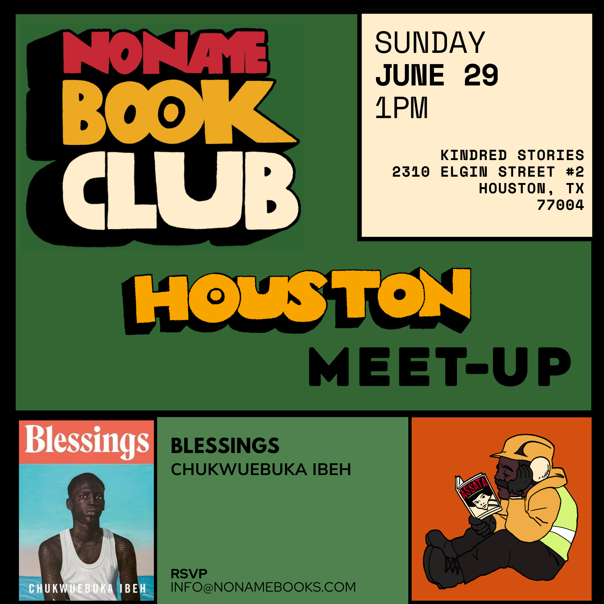 JUNE 2025: NO NAME BOOK CLUB - June 29 @ 1 PM CST