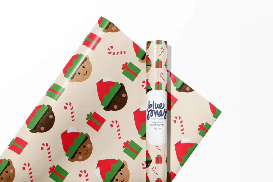 African American Elf Christmas Wrapping Paper