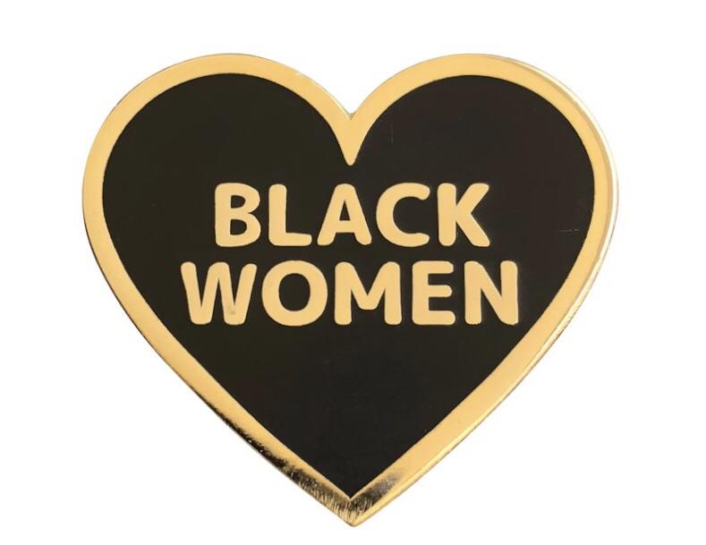 Love Black Women Lapel Pin