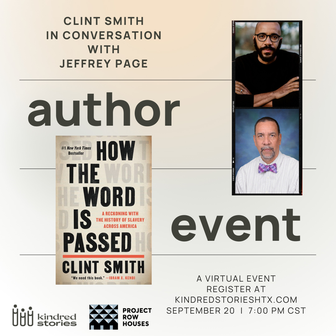 Virtual Author Talk: Clint Smith in Conversation with Jeffrey Page - September 20 at 7 PM CST