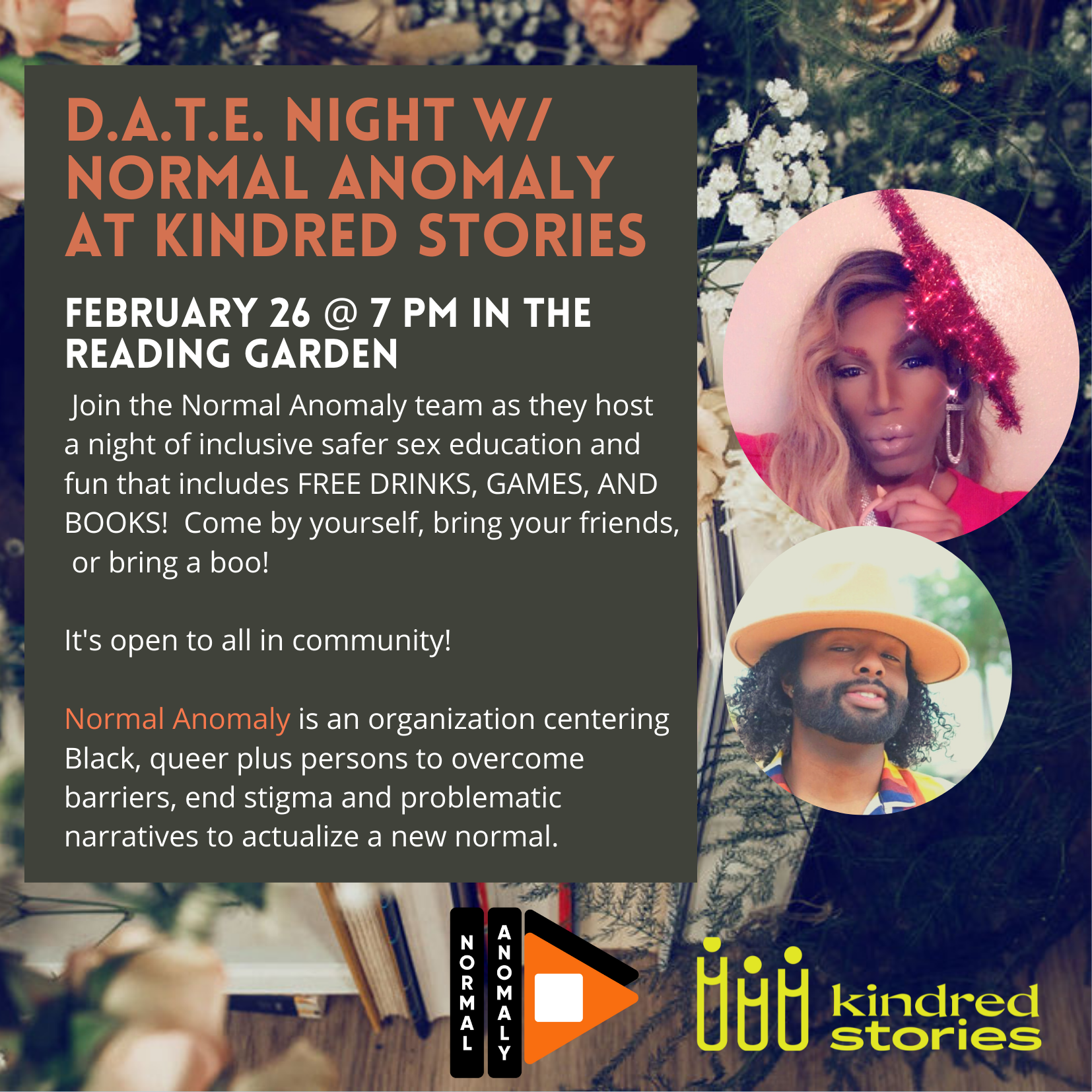 D.A.T.E. Night at Kindred Stories with Normal Anamoly