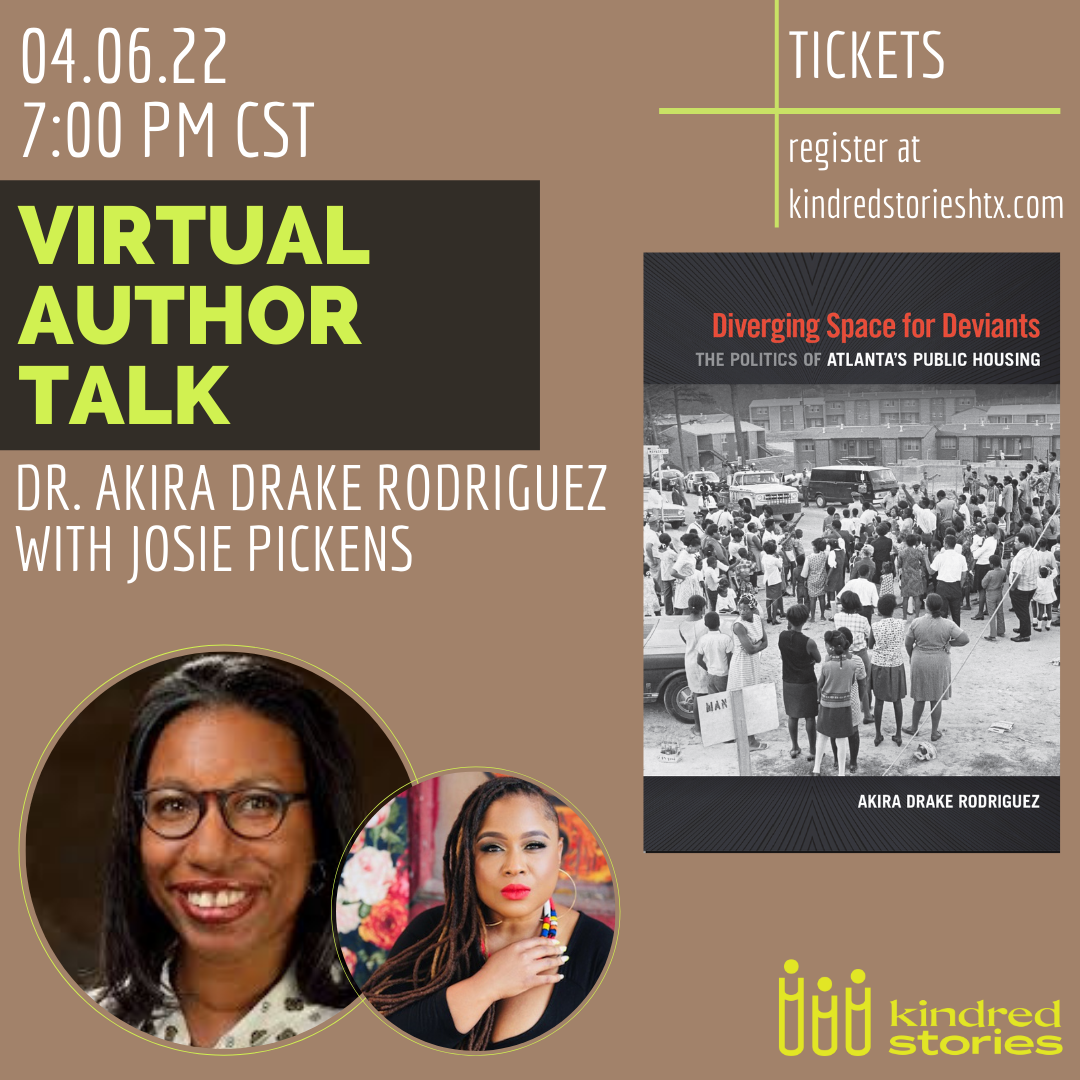 Virtual Author Talk: Diverging Spaces for Deviants with Dr. Akira Drake Rodriguez - April 6 @ 7:00 PM CST