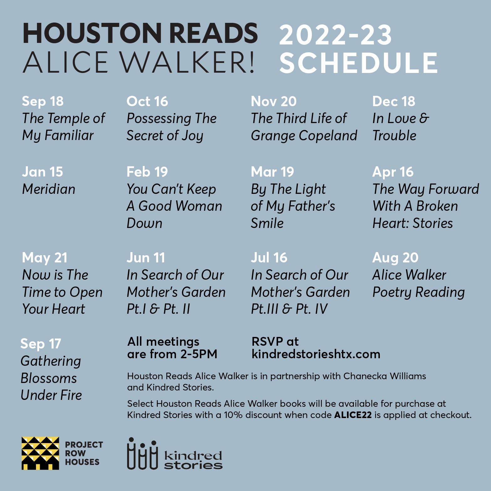 Houston Reads Alice Walker! Presented by Project Row Houses, Kindred Stories, and Chanecka Williams