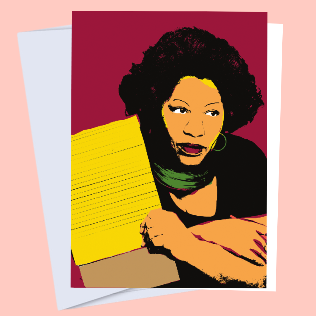 Toni Morrison - Iconic Black Author Art Card, Book Lovers